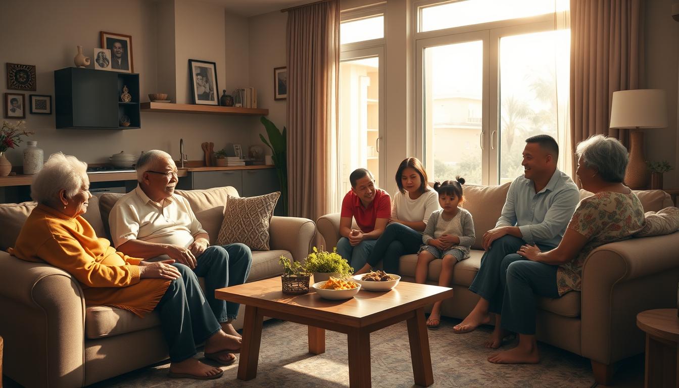 Filipino family planning their financial future together