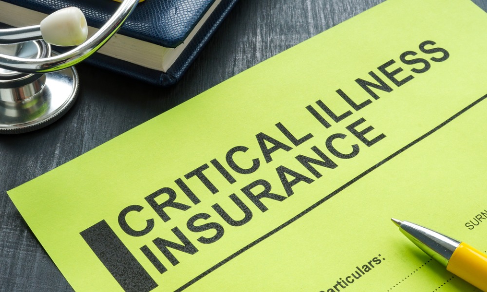 Family protected by health insurance and critical illness coverage